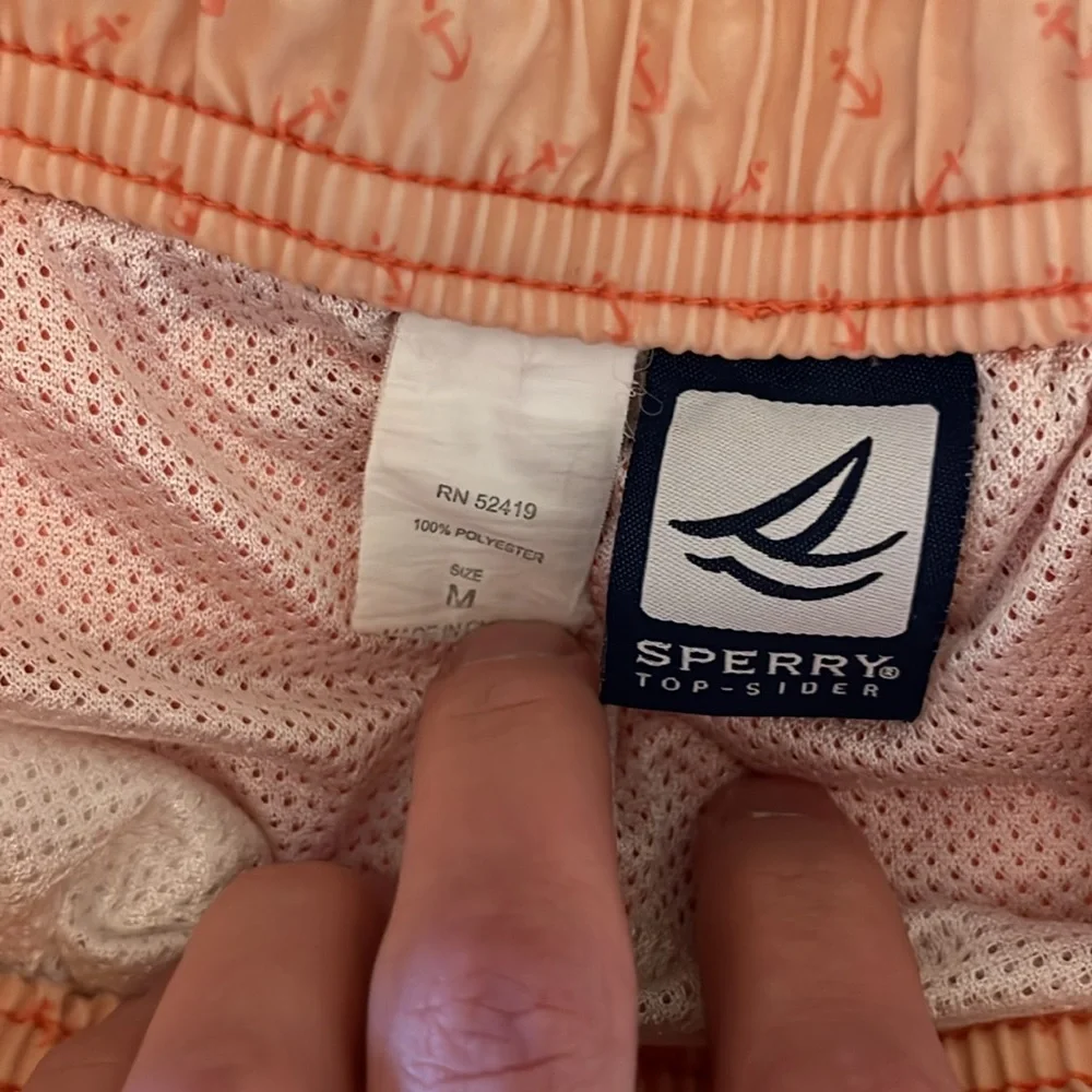 Men’s Sperry Swim Trunks - Orange - Picture 4 of 4